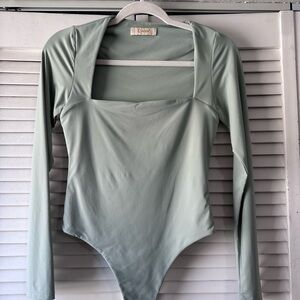 Sage Green Long Sleeve Bodysuit